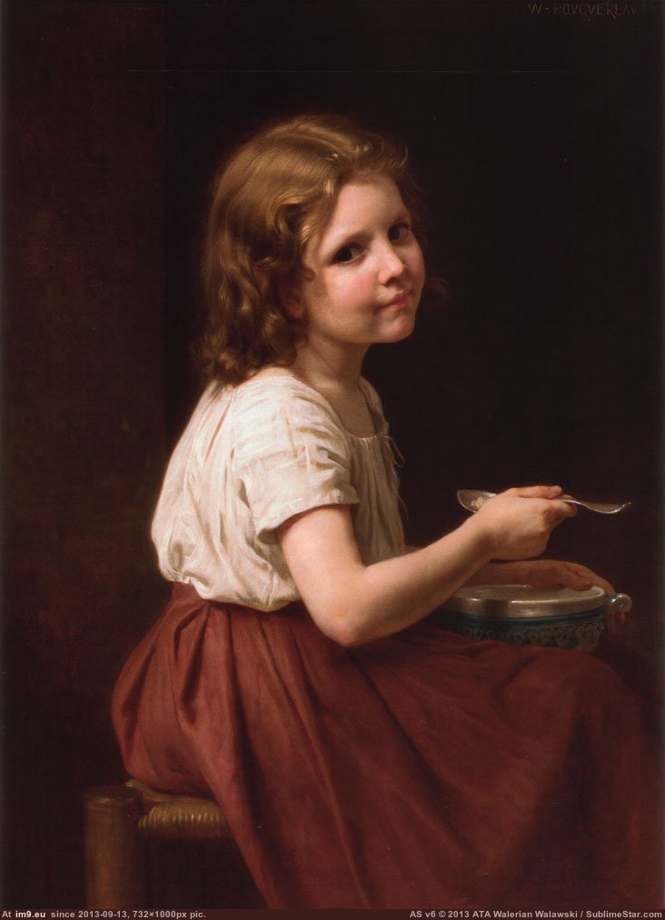 (1865) La Soupe - William Adolphe Bouguereau (in William Adolphe Bouguereau paintings (1825-1905))