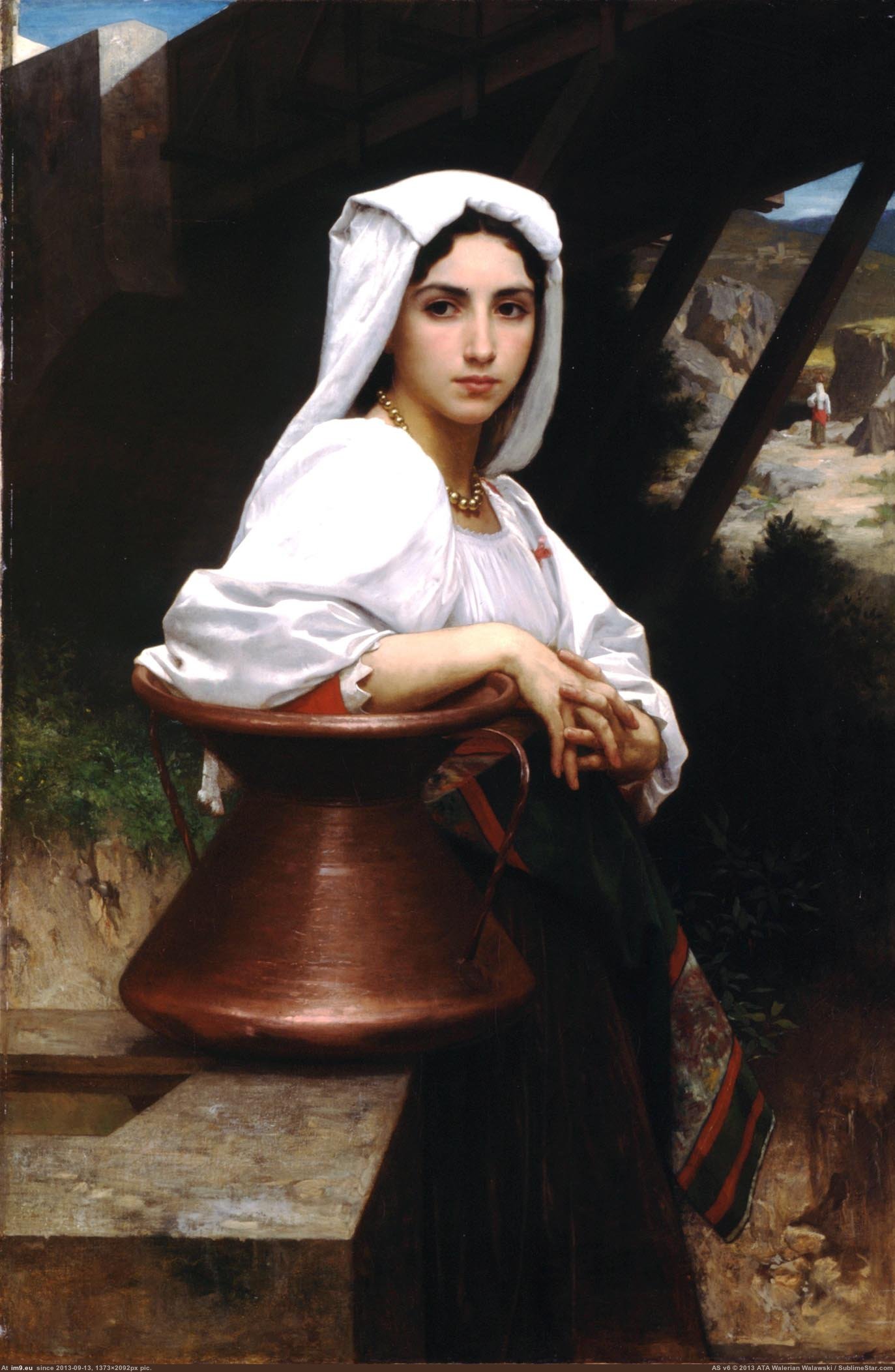 (1871) Jeune Italienne Puisant De Leau - William Adolphe Bouguereau (in William Adolphe Bouguereau paintings (1825-1905))