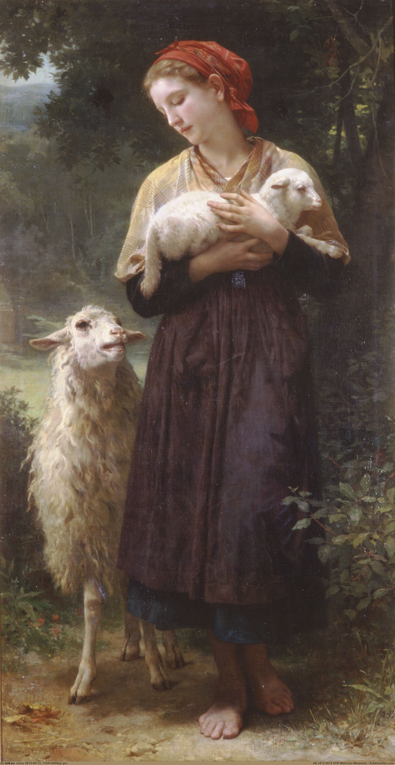 (1873) Lagneau Nouveau - William Adolphe Bouguereau (in William Adolphe Bouguereau paintings (1825-1905))