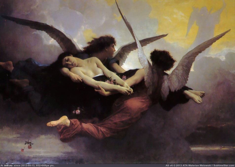 (1878) Une Ame Au Ciel - William Adolphe Bouguereau (in William Adolphe Bouguereau paintings (1825-1905))