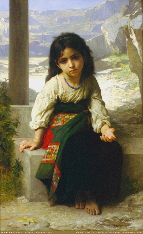 (1880) Petite Mendiante - William Adolphe Bouguereau (in William Adolphe Bouguereau paintings (1825-1905))