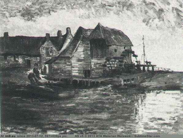 1884 Water Mill at Gennep (in Vincent van Gogh Paintings - 1883-86 Nuenen and Antwerp)
