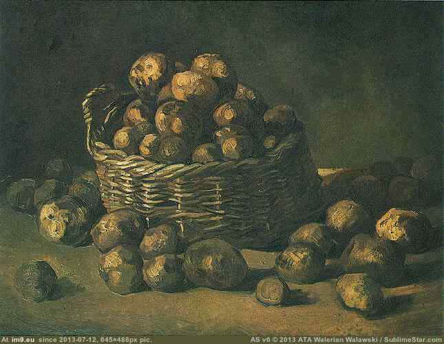 1885 Basket of Potatoes (in Vincent van Gogh Paintings - 1883-86 Nuenen and Antwerp)