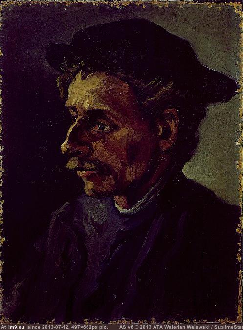 1885 Head of a Man (in Vincent van Gogh Paintings - 1883-86 Nuenen and Antwerp)