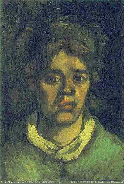 1885 Head of a Woman version 4 (in Vincent van Gogh Paintings - 1883-86 Nuenen and Antwerp)