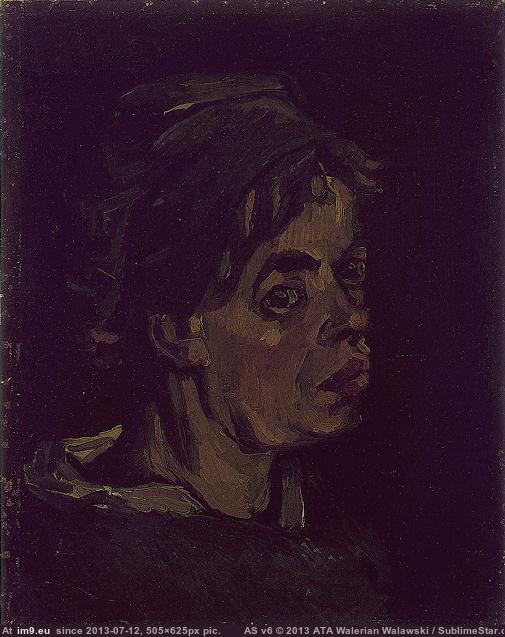 1885 Head of a Woman version 5 (in Vincent van Gogh Paintings - 1883-86 Nuenen and Antwerp)
