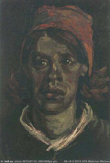1885 Head of a Woman version 6 (in Vincent van Gogh Paintings - 1883-86 Nuenen and Antwerp)