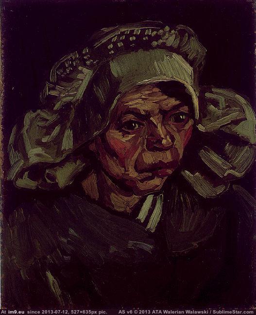1885 Head of a Woman version 7 (in Vincent van Gogh Paintings - 1883-86 Nuenen and Antwerp)