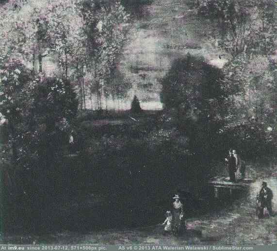 1885 Parsonage Garden at Nuenen with Pond and Figures, The (in Vincent van Gogh Paintings - 1883-86 Nuenen and Antwerp)