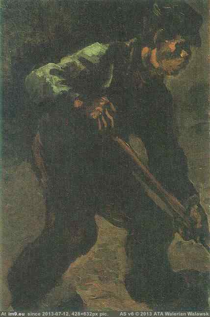 1885 Peasant Digging (in Vincent van Gogh Paintings - 1883-86 Nuenen and Antwerp)