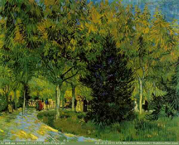 1888 Lane in the Public Garden at Arles, A (in Vincent van Gogh Paintings - 1888-89 Arles)