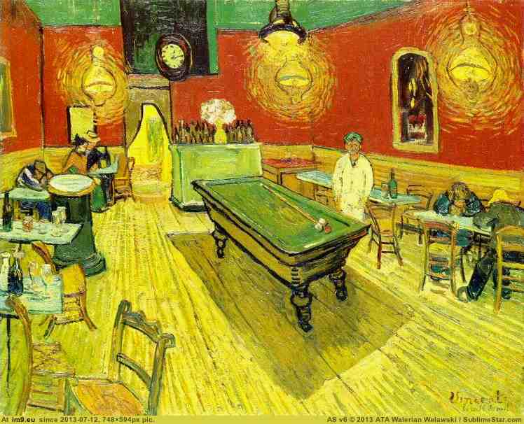 1888 Night Cafe in the Place Lamartine in Arles, The (in Vincent van Gogh Paintings - 1888-89 Arles)