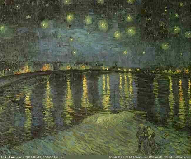 1888 Starry Night Over the Rhone (in Vincent van Gogh Paintings - 1888-89 Arles)