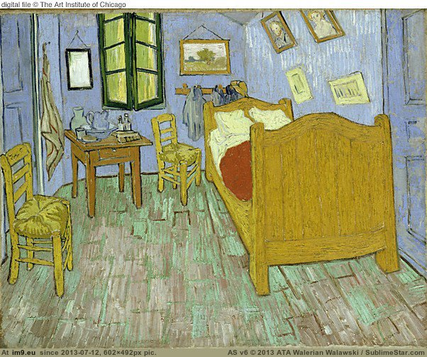 1889 Bedroom, The (in Vincent van Gogh Paintings - 1889-90 Saint-Rémy)