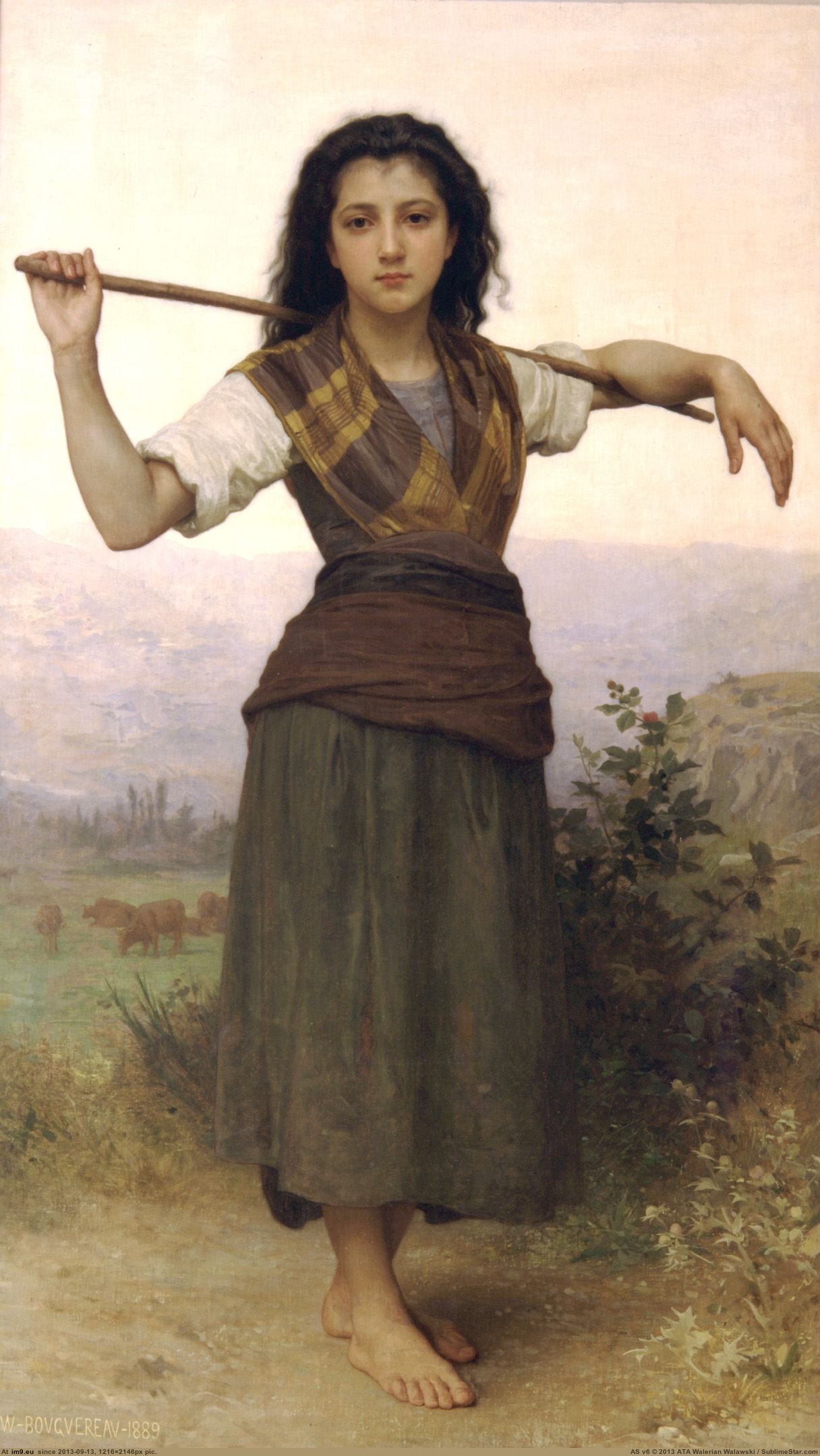 (1889) Pastourelle - William Adolphe Bouguereau (in William Adolphe Bouguereau paintings (1825-1905))