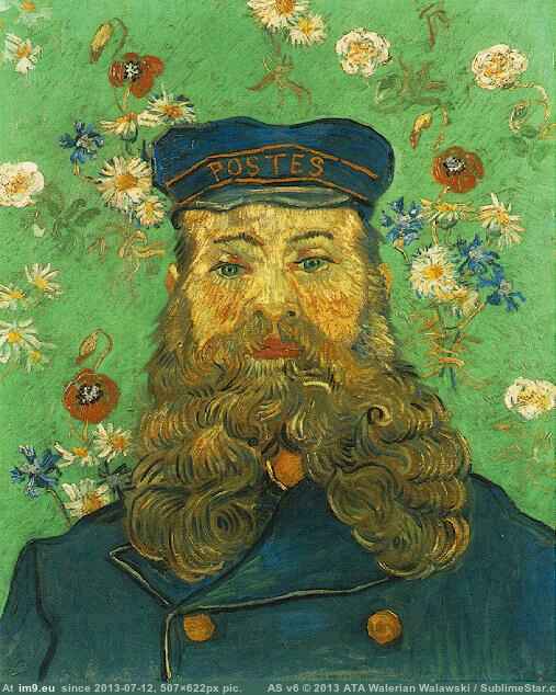 1889 Portrait of the Postman Joseph Roulin version 3 (in Vincent van Gogh Paintings - 1888-89 Arles)