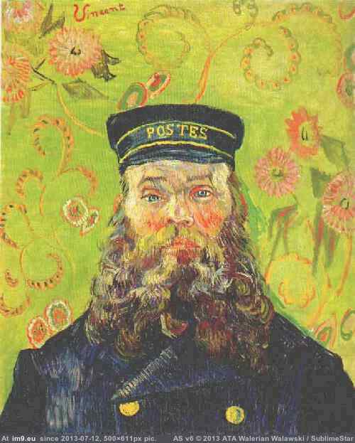 1889 Portrait of the Postman Joseph Roulin (in Vincent van Gogh Paintings - 1888-89 Arles)