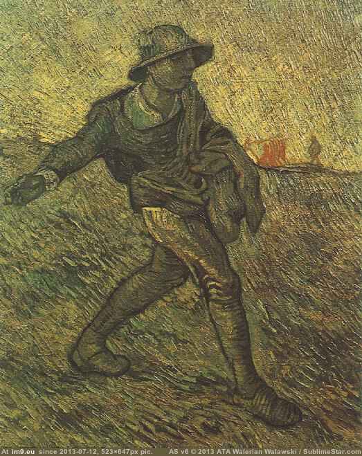 1889 Sower, The (after Millet) version 2 (in Vincent van Gogh Paintings - 1889-90 Saint-Rémy)