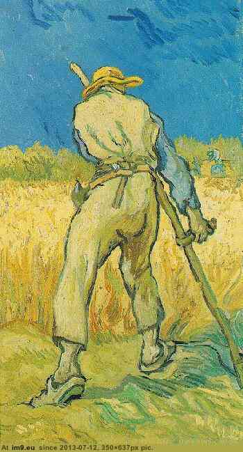 1889 The Reaper (after Millet) (in Vincent van Gogh Paintings - 1889-90 Saint-Rémy)