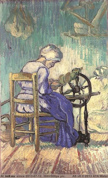 1889 The Spinner (in Vincent van Gogh Paintings - 1889-90 Saint-Rémy)