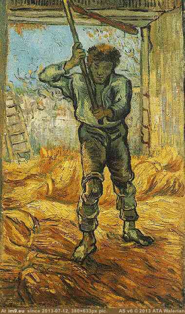 1889 Thresher (after Millet), The (in Vincent van Gogh Paintings - 1889-90 Saint-Rémy)