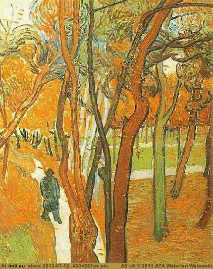 1889 Walk Falling Leaves, The (in Vincent van Gogh Paintings - 1889-90 Saint-Rémy)