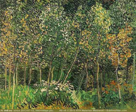 1890 Grove, The (in Vincent van Gogh Paintings - 1890 Auvers-sur-Oise)