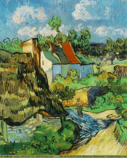 1890 Houses in Auvers (in Vincent van Gogh Paintings - 1890 Auvers-sur-Oise)