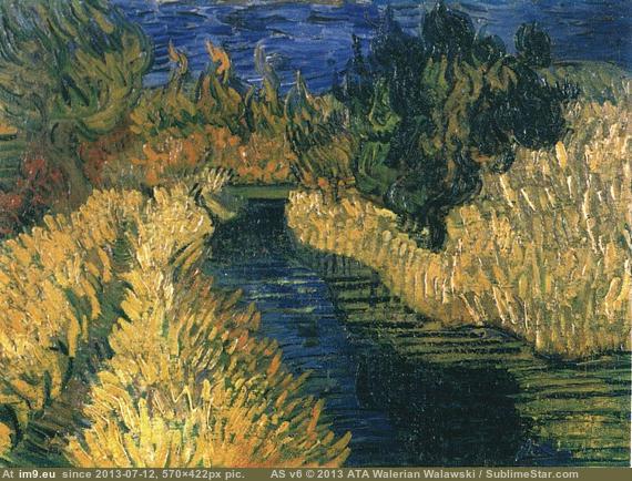 1890 Little Stream, The (in Vincent van Gogh Paintings - 1890 Auvers-sur-Oise)