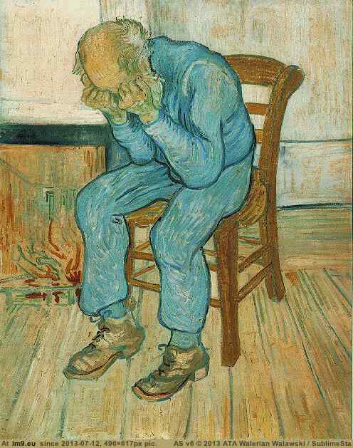 1890 Old Man in Sorrow (On the Threshold of Eternity) (in Vincent van Gogh Paintings - 1889-90 Saint-Rémy)