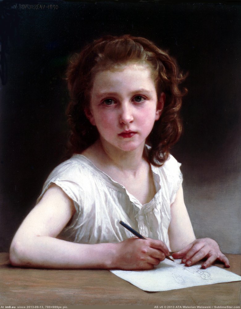 (1890) Une Vocation - William Adolphe Bouguereau (in William Adolphe Bouguereau paintings (1825-1905))