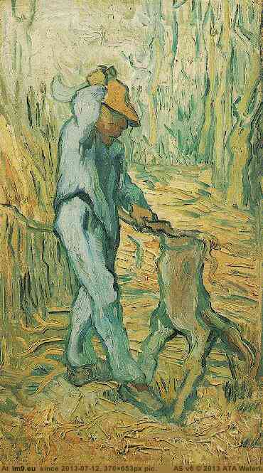 1890 Woodcutter (after Millet), The (in Vincent van Gogh Paintings - 1889-90 Saint-Rémy)