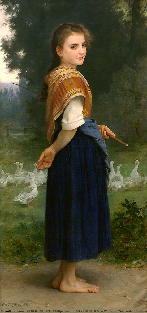 (1891) The Goose Girl - William Adolphe Bouguereau (in William Adolphe Bouguereau paintings (1825-1905))