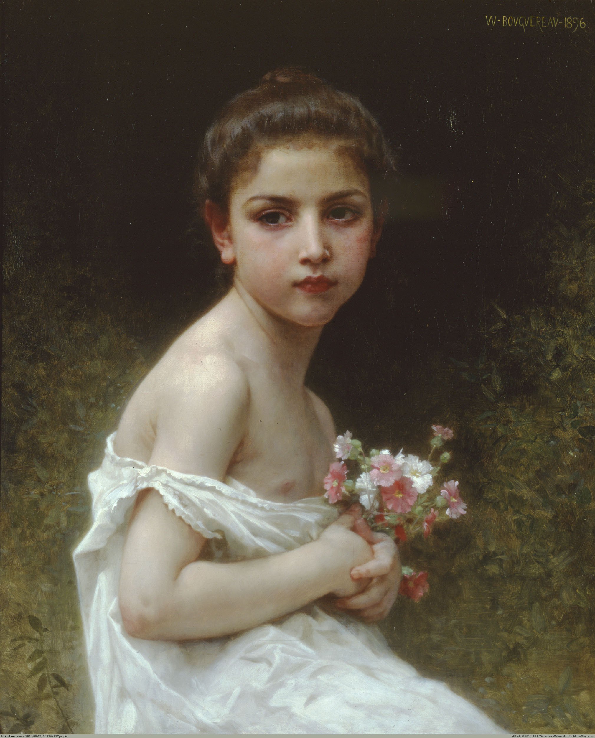 Pic. #Art #Painting #Paintings #Adolphe #Fille #Bouquet #William ...