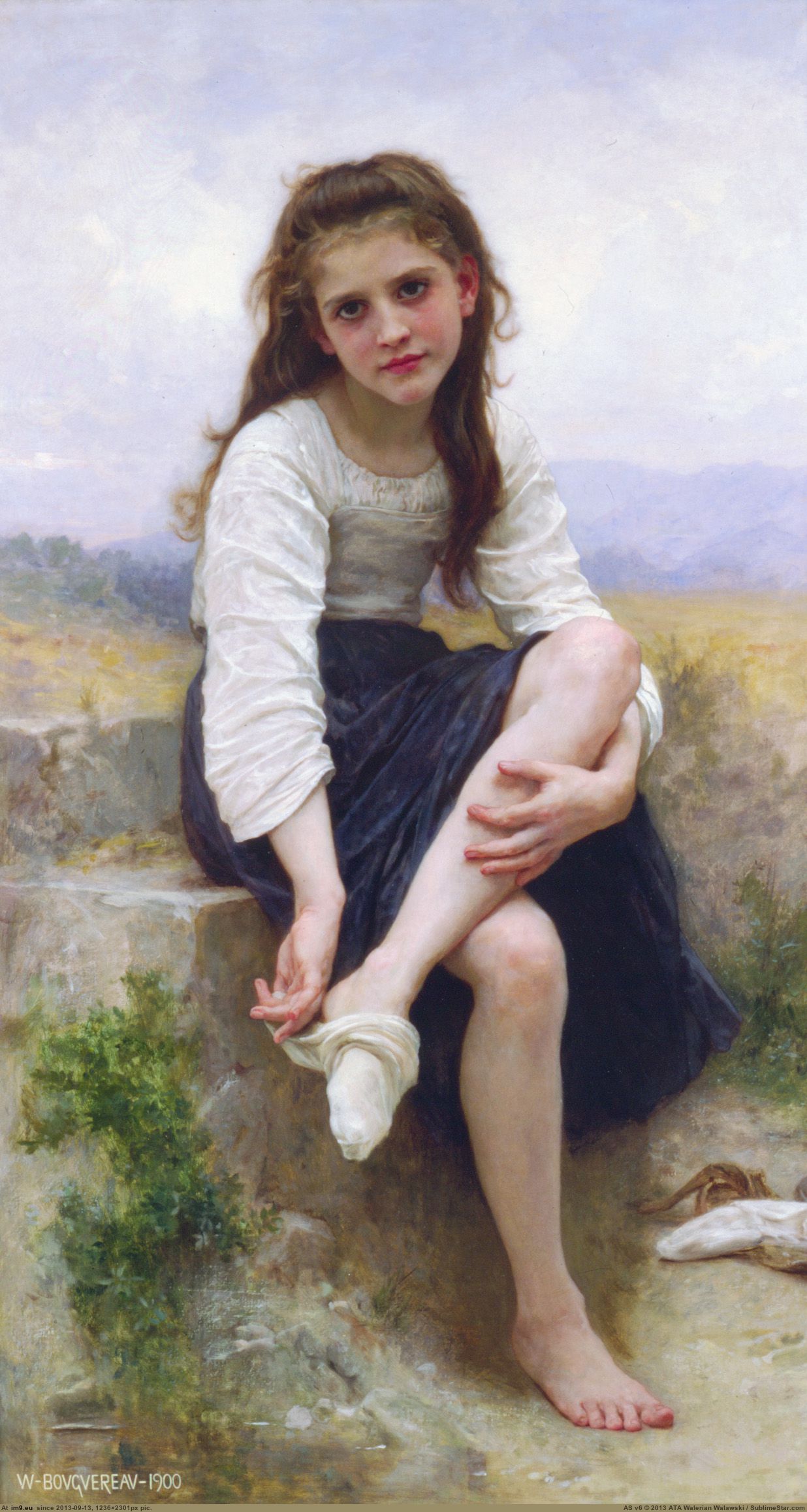 (1900) Avant Le Bain - William Adolphe Bouguereau (in William Adolphe Bouguereau paintings (1825-1905))