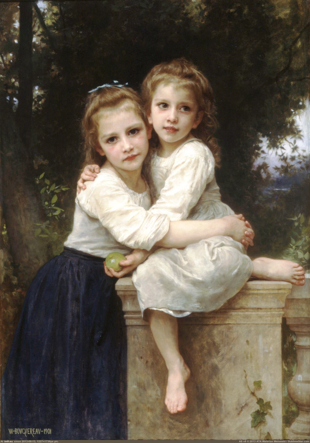 (1901) Deux Soeurs - William Adolphe Bouguereau (in William Adolphe Bouguereau paintings (1825-1905))