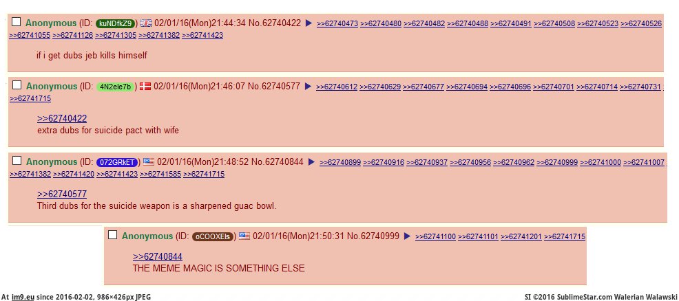 [4chan] -pol- kills Jeb with meme magic (in My r/4CHAN favs)