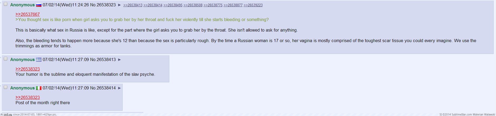 Pic. #4chan #Sex #Talks #Anon #Russian, 91820B – My r/4CHAN favs