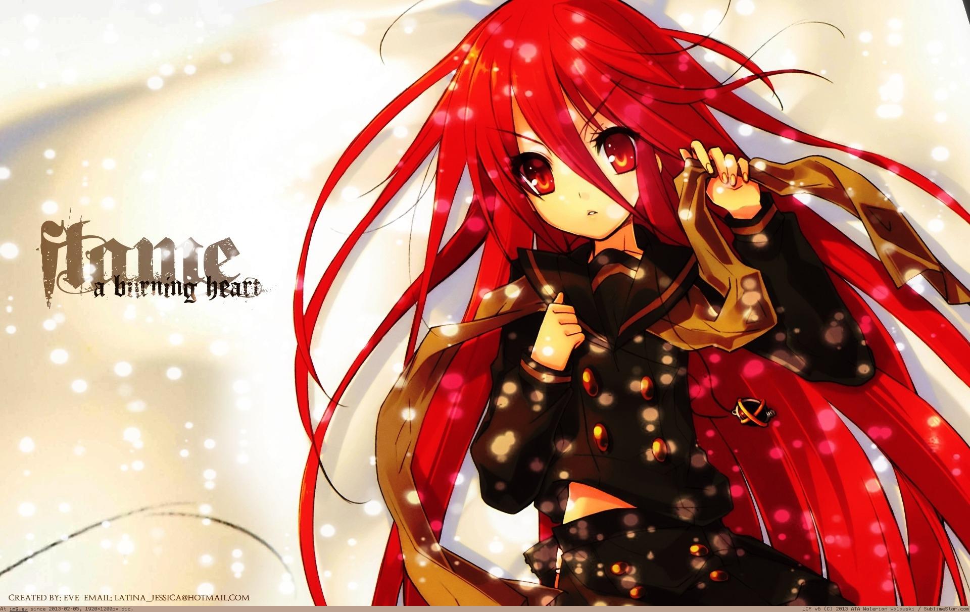 Pic. #Girl #Anime #1920x1080 #Snow #Scarf #Red #Hair, 236306B – HD  Wallpapers - anime, games and abstract art/3D backgrounds