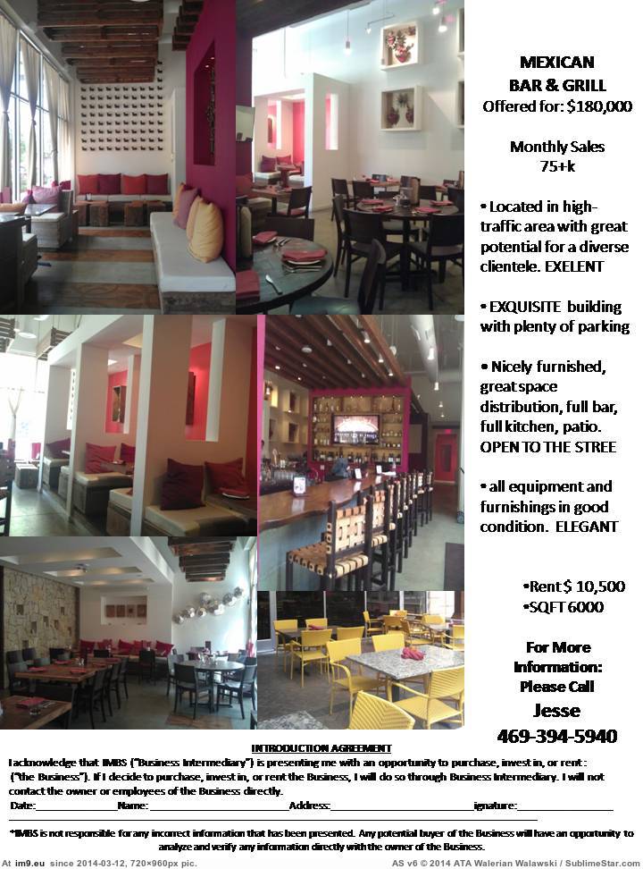 B&G MEXICAN CUSINE (in IMBS Business For Sale)
