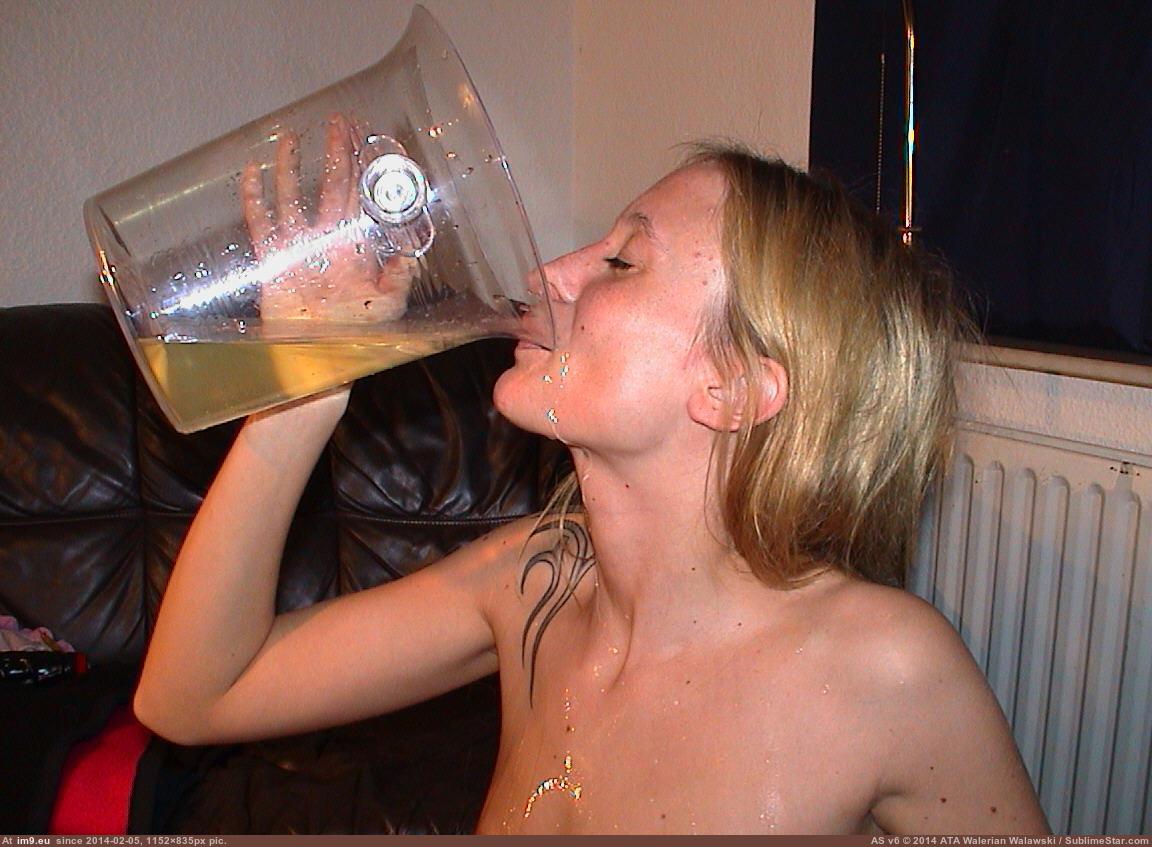 Slut Drinking Piss 25