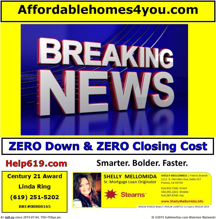 Breaking News Getting Your Homeownership Zero Down Zero Closing Cost Loan Century 21 Award San Diego Linda Ring and Shelly Mello (in Linda Ring Century 21 Award San Diego Real Estate)