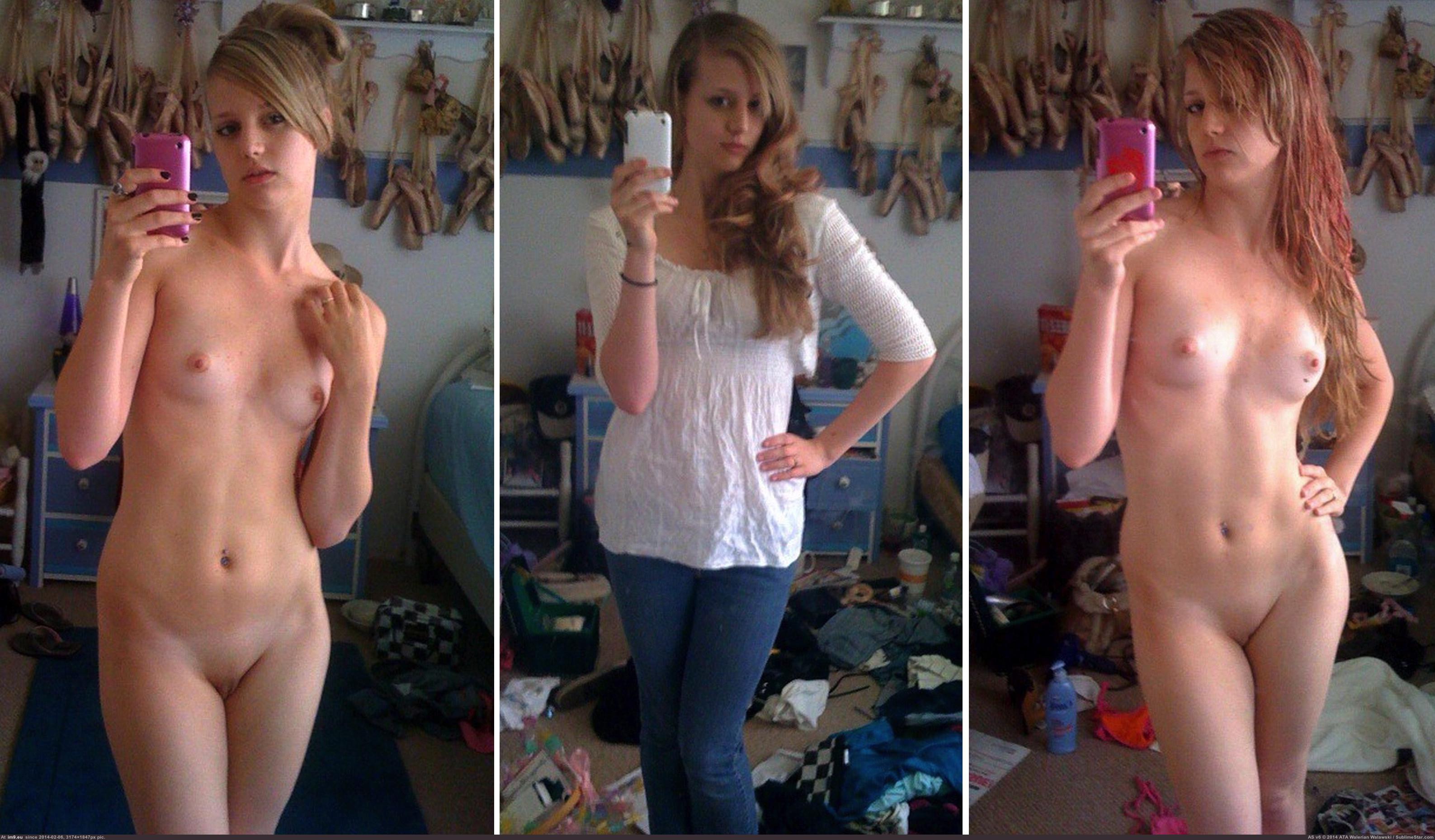 Dressed and undressed teens