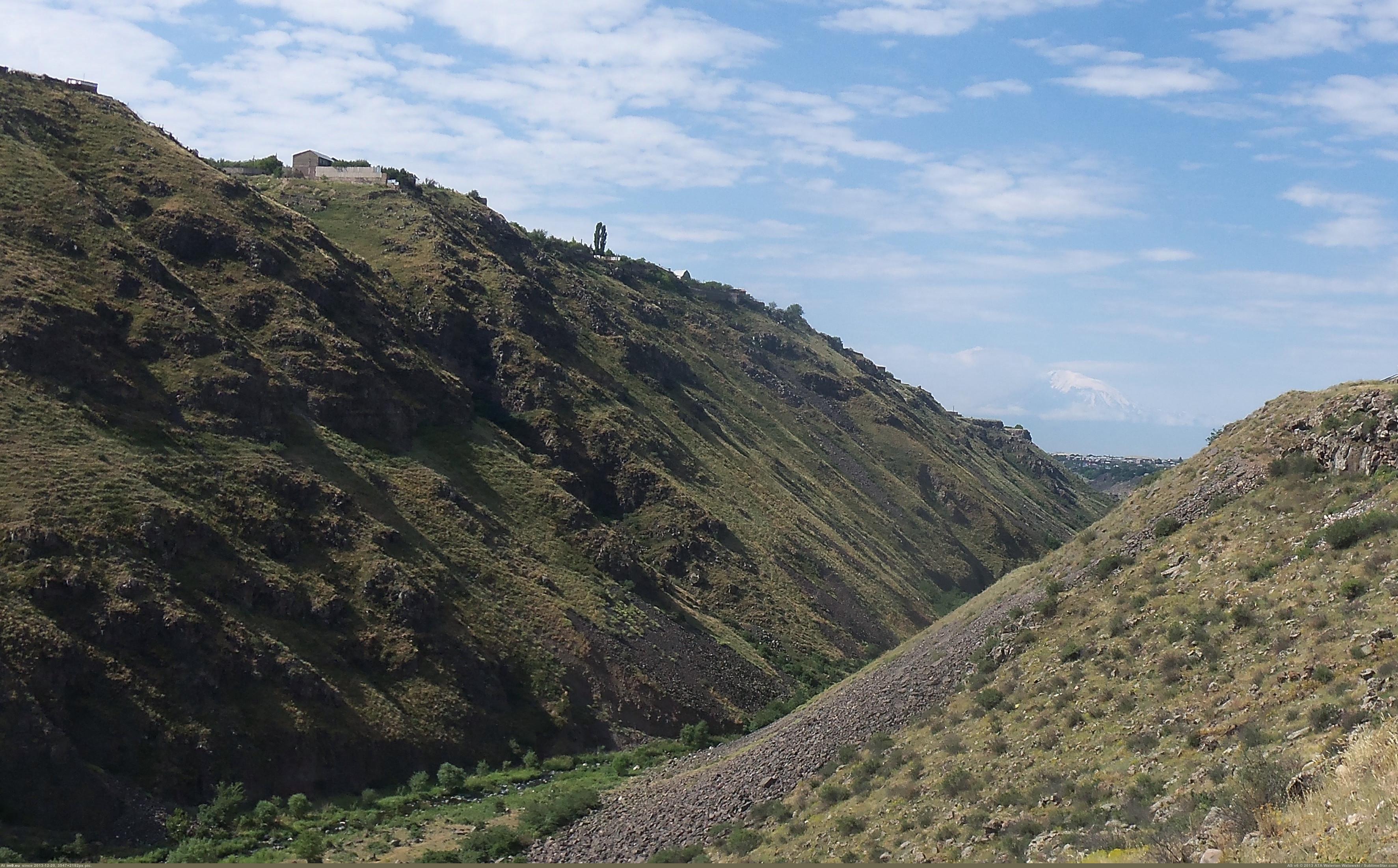 Pic. #Gorge #Peeking #Hrazdan #Armenia #Ararat, 1027464B – My r/EARTHPORN  favs