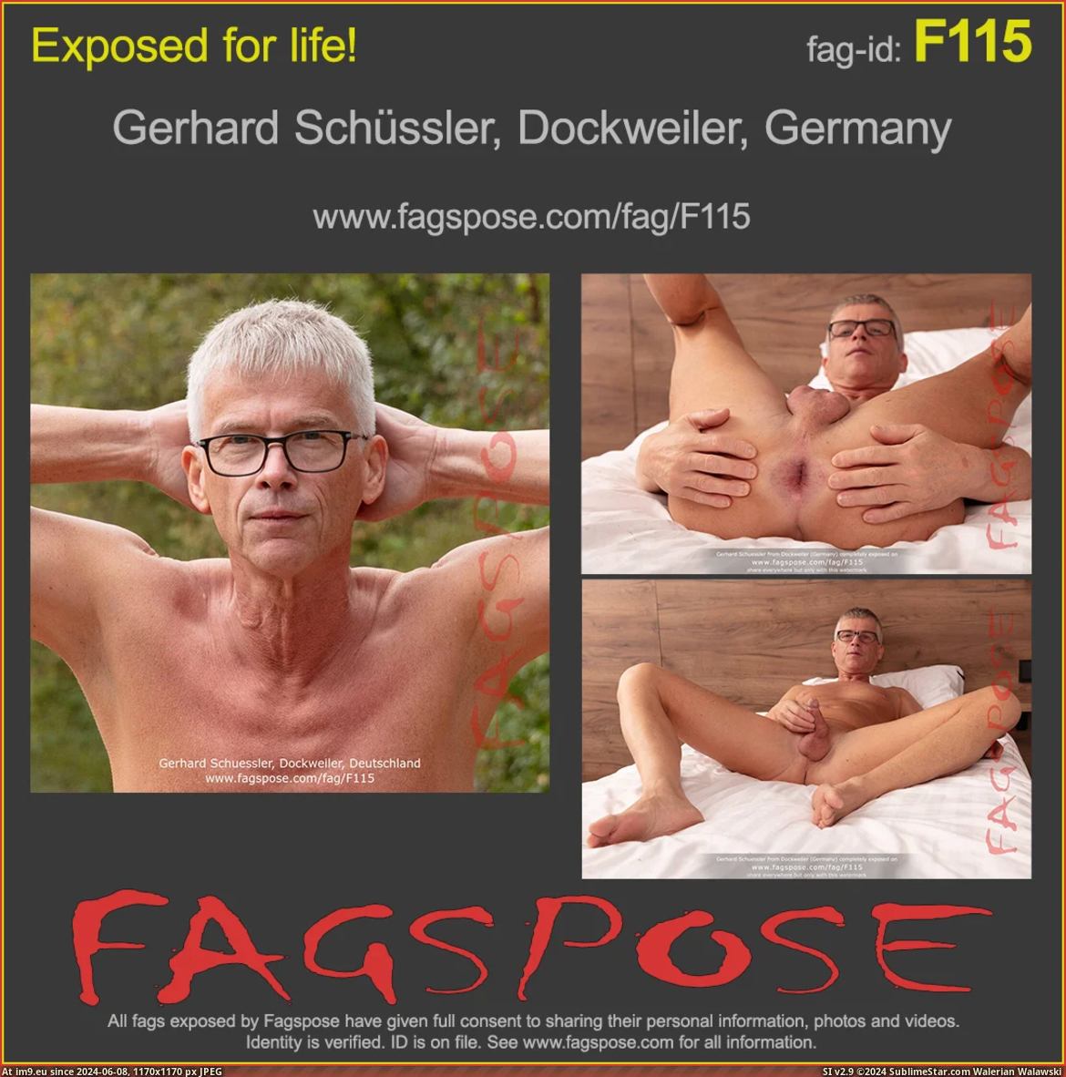 Pic Anal Naked Gay Exposed Dildo Dick Toy German Faggot  