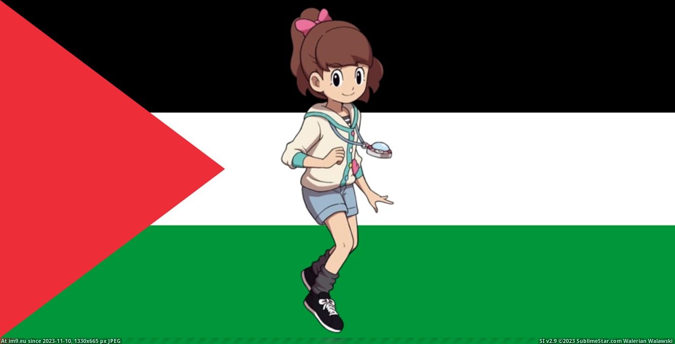 Pic. #Anime #Flag, 39363B – Your Waifu Supports Palestine