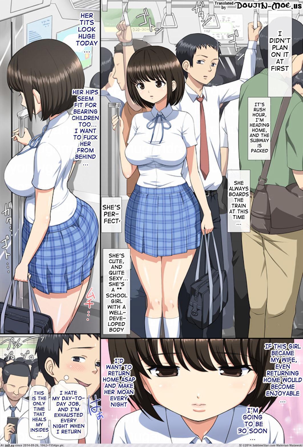Groping a schoolgirl