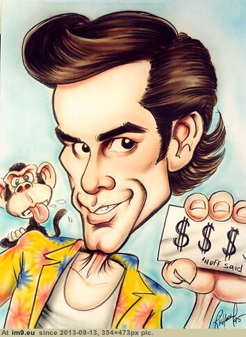 Jim Carrey Cartoon Character (in Movie Stars Funny Cartoon Characters)