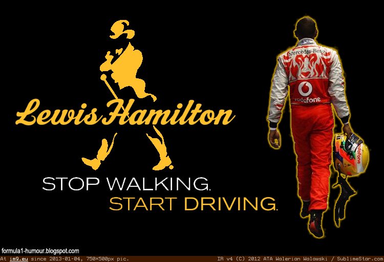 Pic. #Walking #Lewis #Hamilton #Humour, 62486B – F1 Humour Images