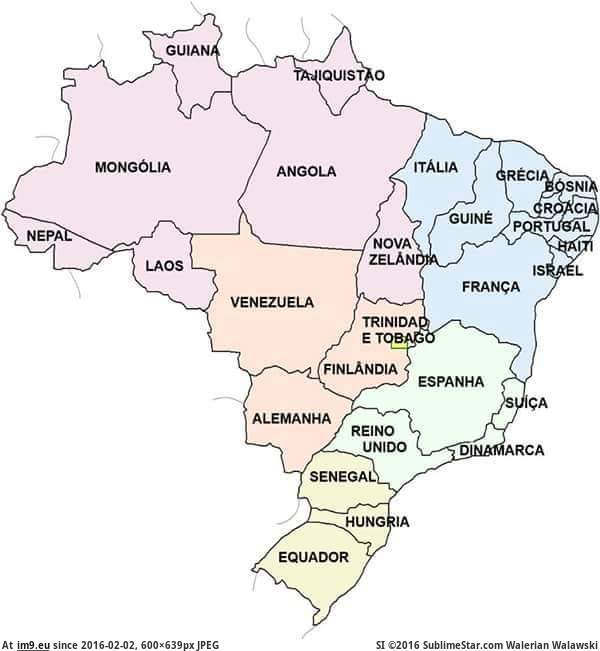 [Mapporn] Countries that fit inside Brazil [600x639] (in My r/MAPS favs)